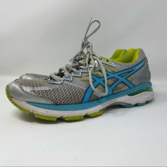 Asics Womens Gt-2000 4 Running Shoes Gray Green T656N Lace Up Mesh size 9 - Picture 2 of 12